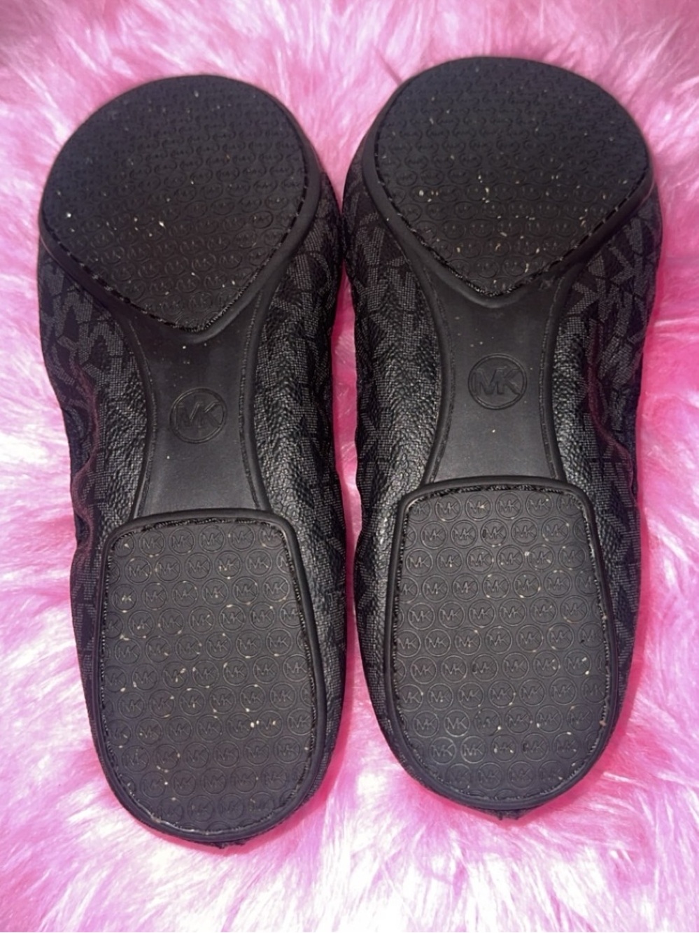 Michael Kors Black Logo Bow Ballet Flats - Picture 4 of 5
